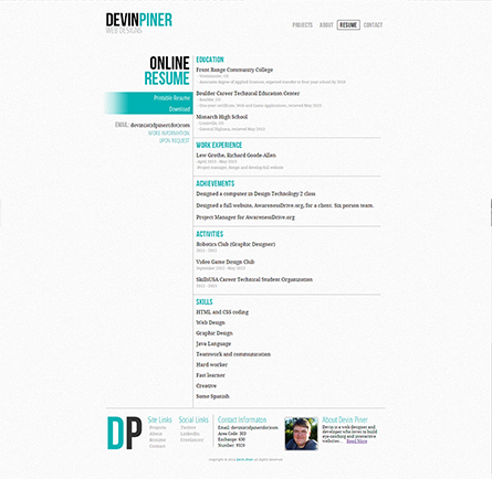 Portfolio Version 2 Resume